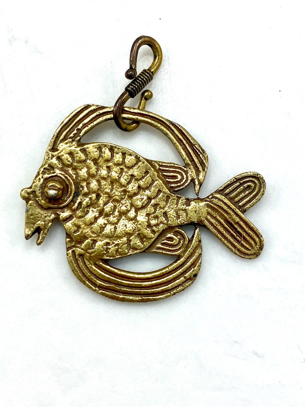 Vintage Antique Gold Fish Accent Charm